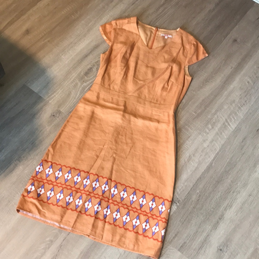 Moncollet linen blend dress. Never worn.